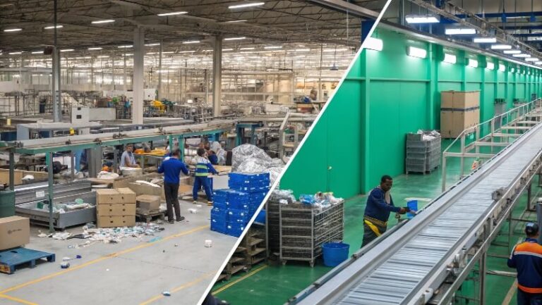 lean manufacturing implementation, production efficiency improvement, waste reduction strategies, value stream mapping