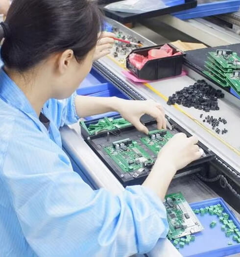 PCB assembly line at FEILIZ Dongguan factory