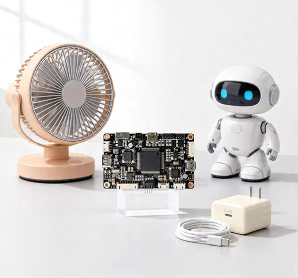 Fan, Charger, and AI Toy PCBA – Custom Electronics Manufacturing Examples