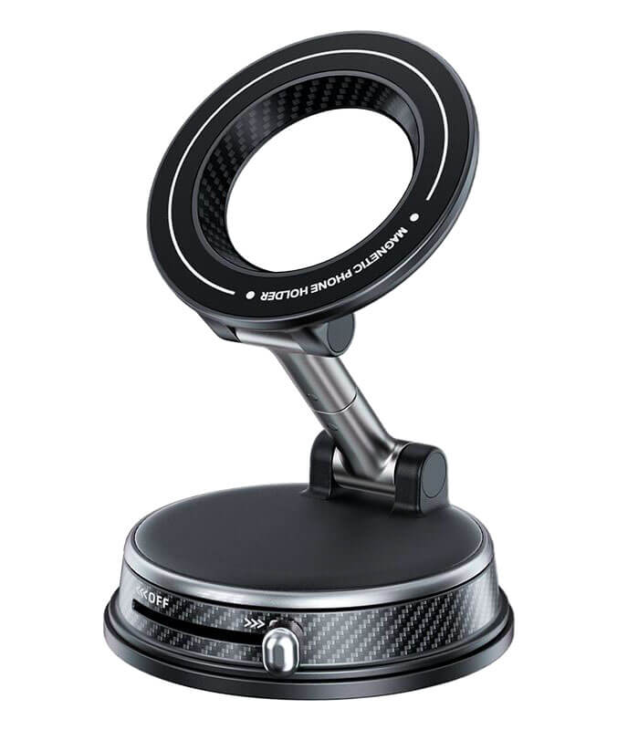 A13 powerful vacuum magnetic phone mount 1080 degree 3 axis rotation dual suction cup all car models