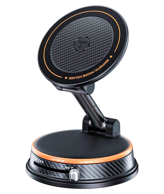 A15 vacuum magnetic car aroma phone mount 2 in 1 air freshener holder 1080 degree 4 axis