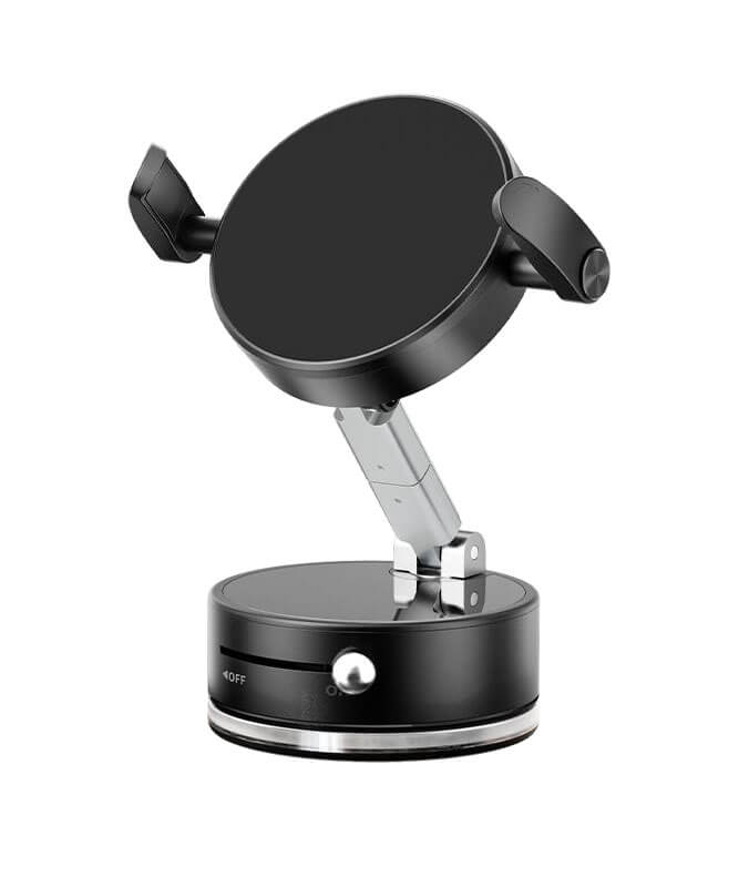 A9 Pro clamp arm foldable vacuum magnetic phone mount 4 axis 360 rotation no magnet plate needed