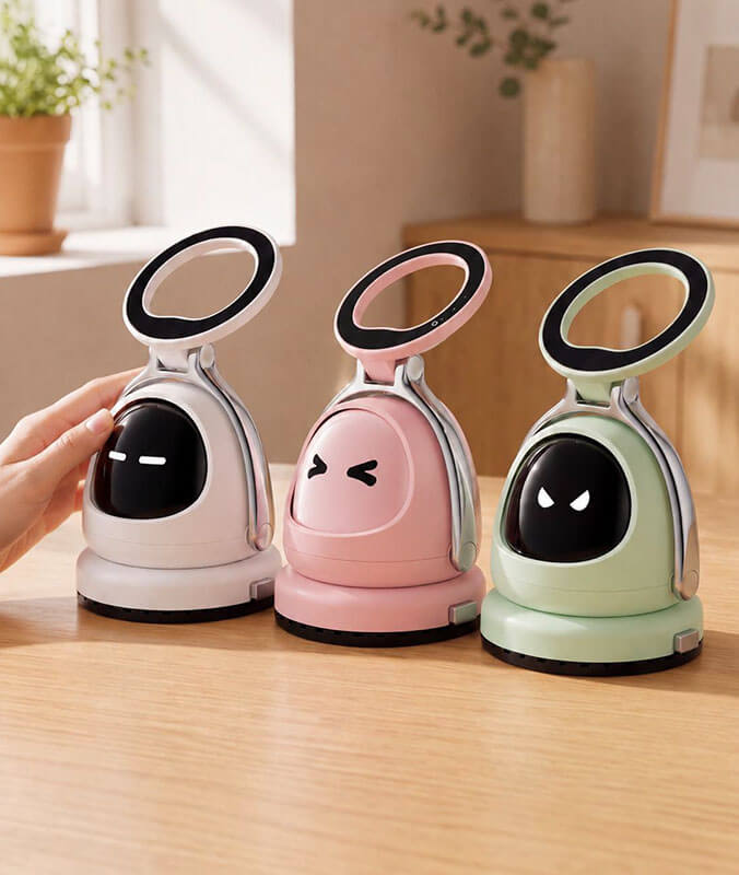 Q2 cute pet face magnetic phone mount 6 expressions 17 N52 magnets 360 rotation car desk dual use