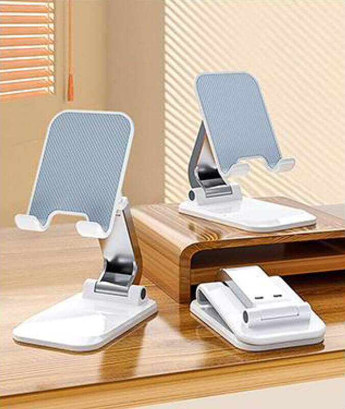 Q7 desktop phone stand foldable telescopic universal for mobile phone and tablet ABS silicone